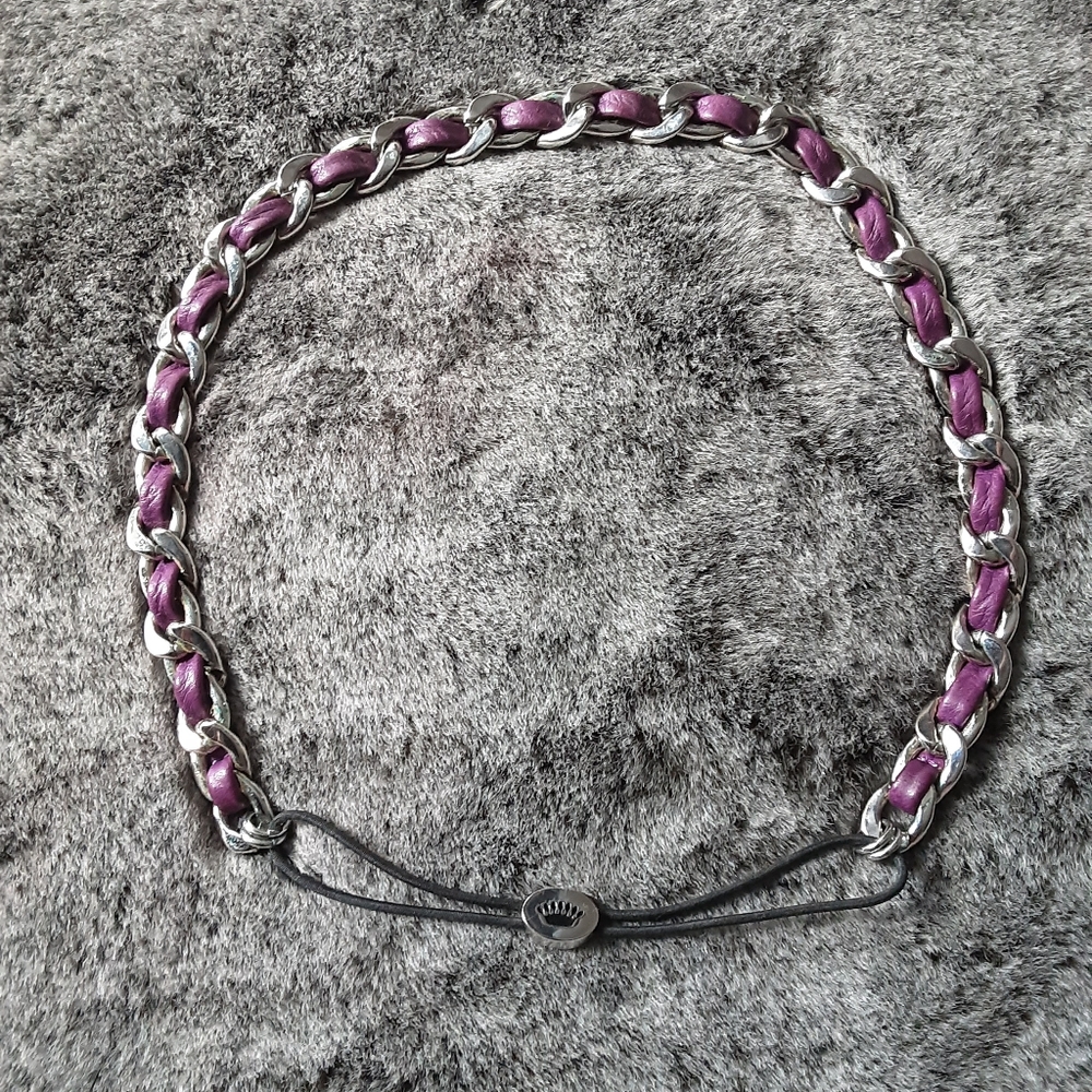 JUICY COUTURE LEATHER & CHAIN HEADBAND / HAIR BAND